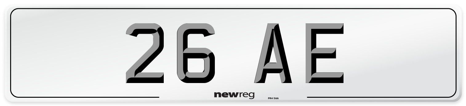 26 AE Number Plate from New Reg